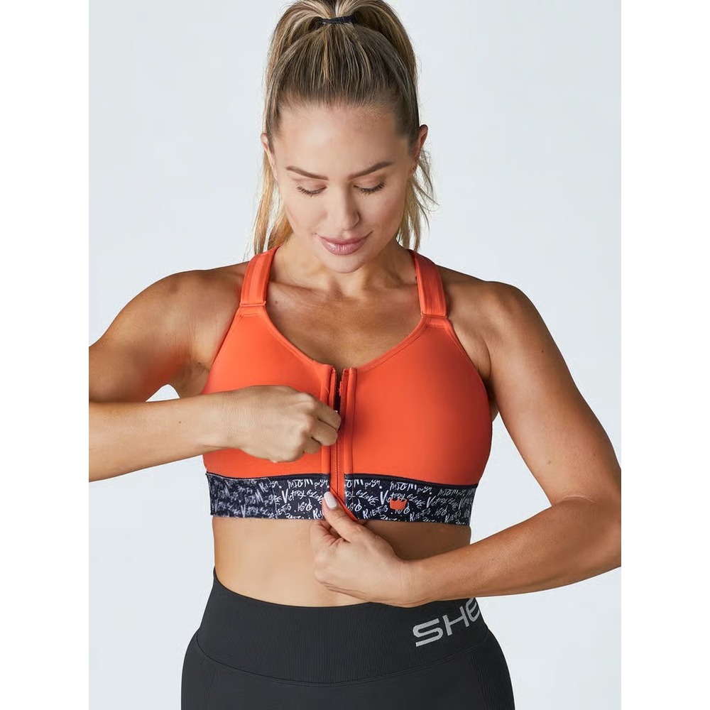 SheFit Sports Bra Believe High Impact Flex Sports Bra Women's 1Luxe Orange